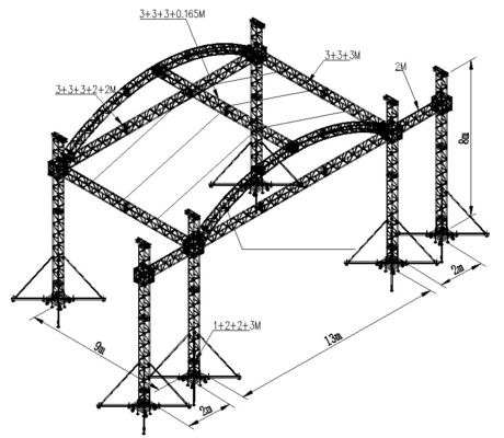 High Quality Aluminum Stage Roof Truss Square Box Truss For Lighting And Sound Systems
